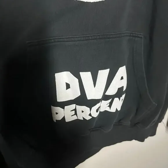 DVA Percent Men's Black Skull Hoodie Sweatshirt Size XXL Casual Hooded - Picture 4 of 9